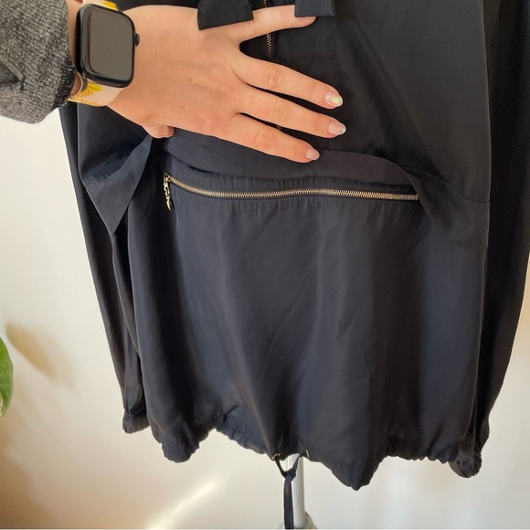 St. John Sport Marie Gray Vintage Black Half Zipper Windbreaker Jacket Size L - Picture 7 of 11